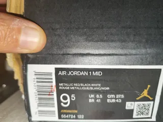 Nike Air Jordan 1 Mid Grigio Bianco