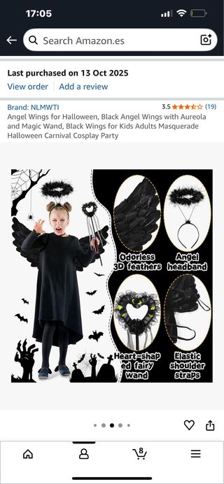 Alas de Ángel Negras Halloween