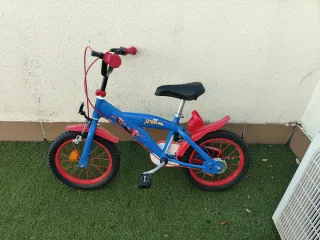 Bicicleta Infantil Spiderman Azul y Roja