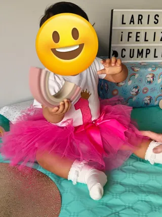 Conjunto 1er Cumpleaños Niña Tutú Rosa