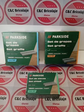 Lote grapas y clavos parkside