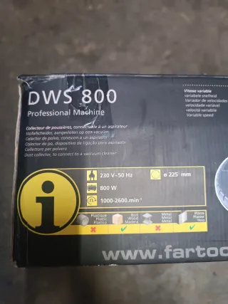 Lijadora Pared FarTools DWS 800 + Manguera