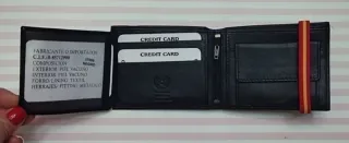 CARTERA MONEDERO PIEL CIERRE BANDERA + REGALO PULS