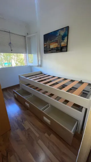 Cama Juvenil Nido. 2 camas, 3 cajones.