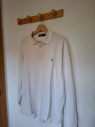 Polo Ralph Lauren manga larga blanco