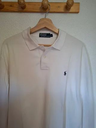 Polo Ralph Lauren manga larga blanco