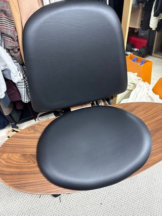 Butaca Diseño Escandinavo Polipiel Negra