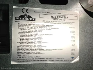 Estufa de pellet modelo princesa