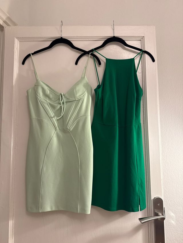 Pack 2 minivestidos verde