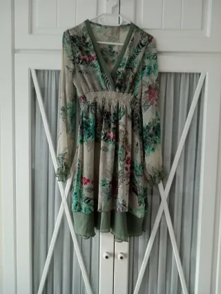 Vestido Moda Italiana Estampado Floral