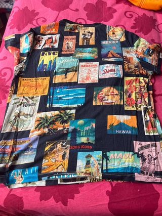 Camiseta Desigual Estampada Tropical Talla M
