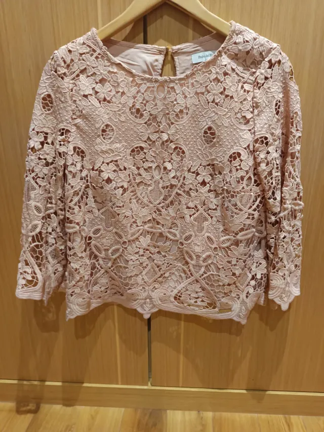 Camiseta guipur Pedro del Hierro Talla S