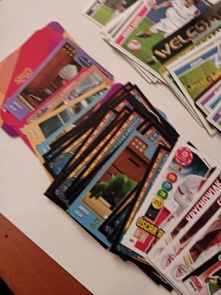 Cromos fútbol variados + sobre sin abrir messi