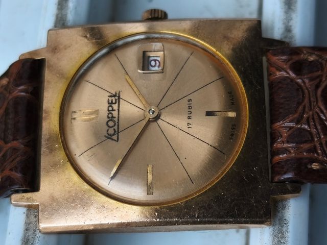 Reloj COPPEL 17 Rubis Suizo Dorado funcionando 