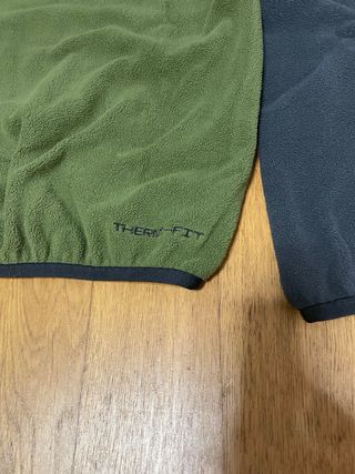 Felpa Nike Vintage Verde Scuro e Grigio Pile XS