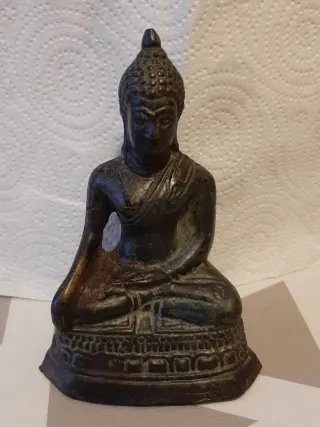 Statua Buddha Vintage Thailandia in Metallo