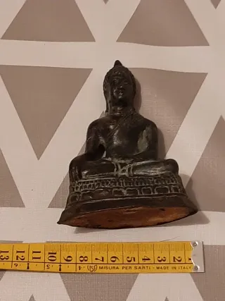 Statua Buddha Vintage Thailandia in Metallo