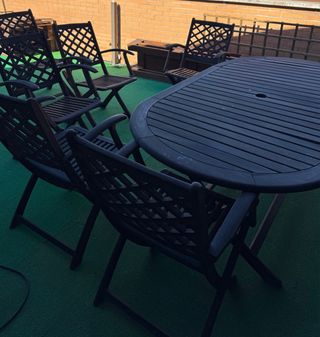 Mesa y 6 Sillas Terraza Exterior