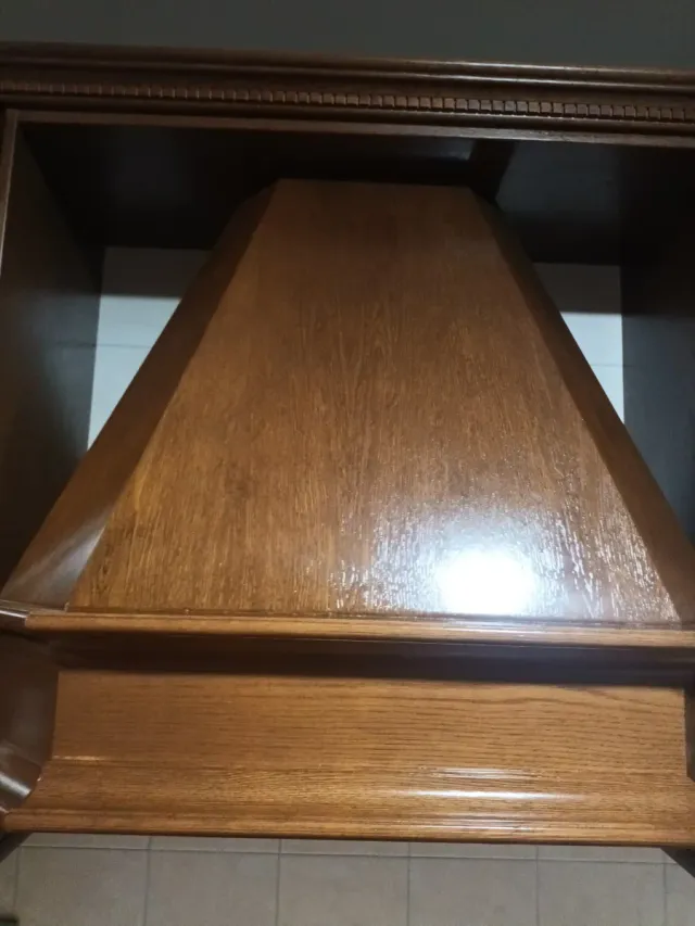 Campana extractora madera roble