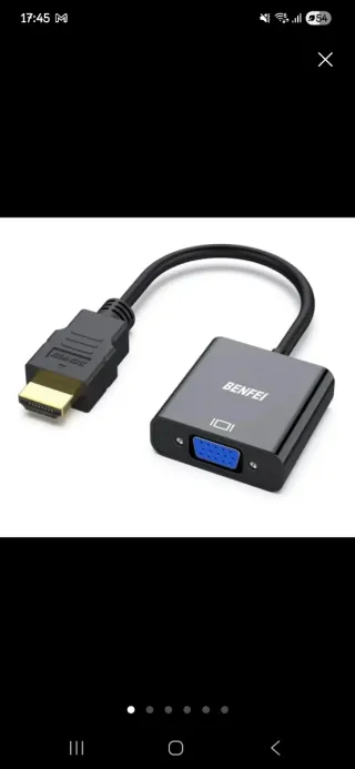 Adaptador HDMI a VGA Benfei 1080P