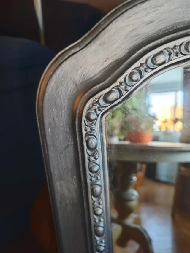 Specchio decorativo in legno e vetro