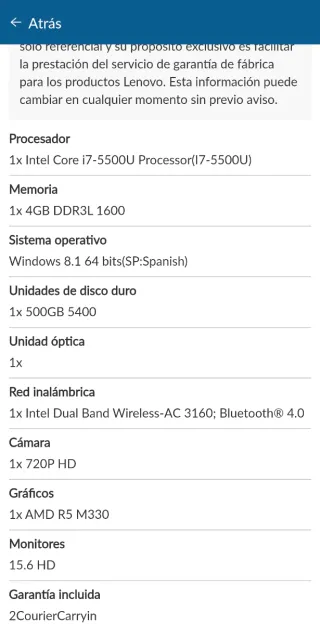Portátil Lenovo Negro para reparar