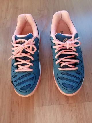 Zapatillas Asics Gel Padel Pro 3G Mujer Azul/Rosa