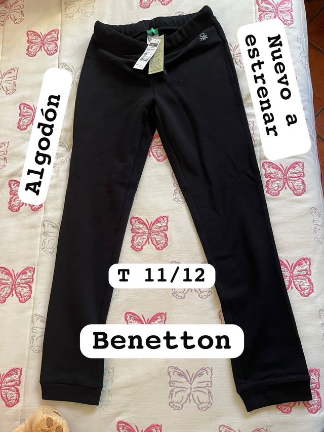 Leggings Benetton Niña Talla 11/12 Negro