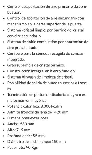 Estufa de leña Hergom E-20