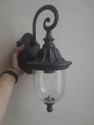 Aplique exterior metal y cristal