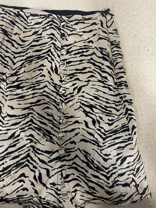 Minifalda pantalón estampado cebra