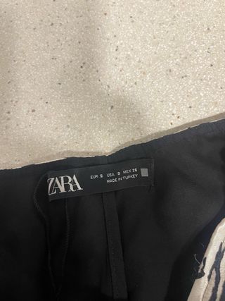 Minifalda pantalón estampado cebra