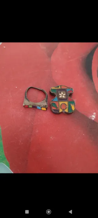 Conjunto Tous mosaico anillo y pulsera o colgante