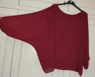 Blusa Gasa Burdeos Talla Única