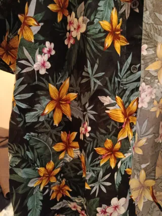 Camisa Hawaiana Estampada Flores Hombre