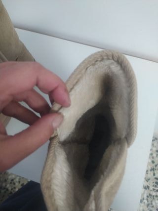 Botas de pelo beige talla 37