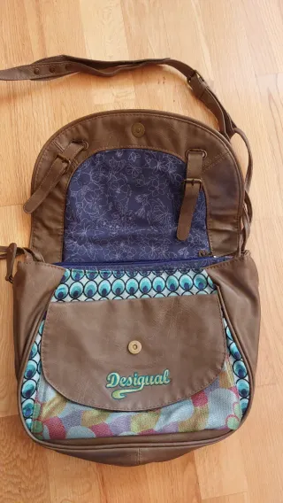 Bolso Desigual Marrón Multicolor Poco Uso
