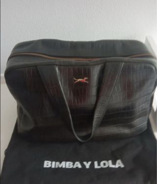 Bolso Bimba y Lola piel efecto cocodrilo