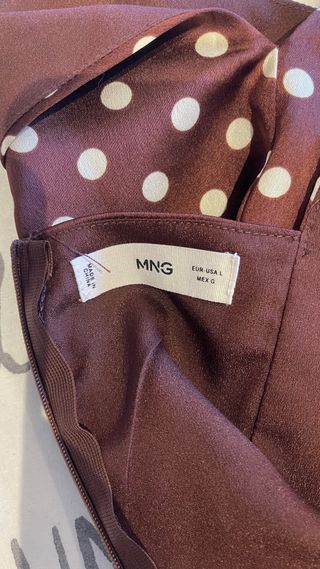 Mono largo lunares marrón sin mangas