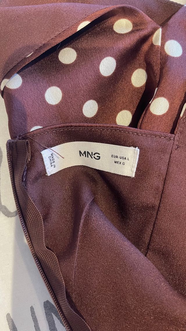 Mono largo lunares marrón sin mangas