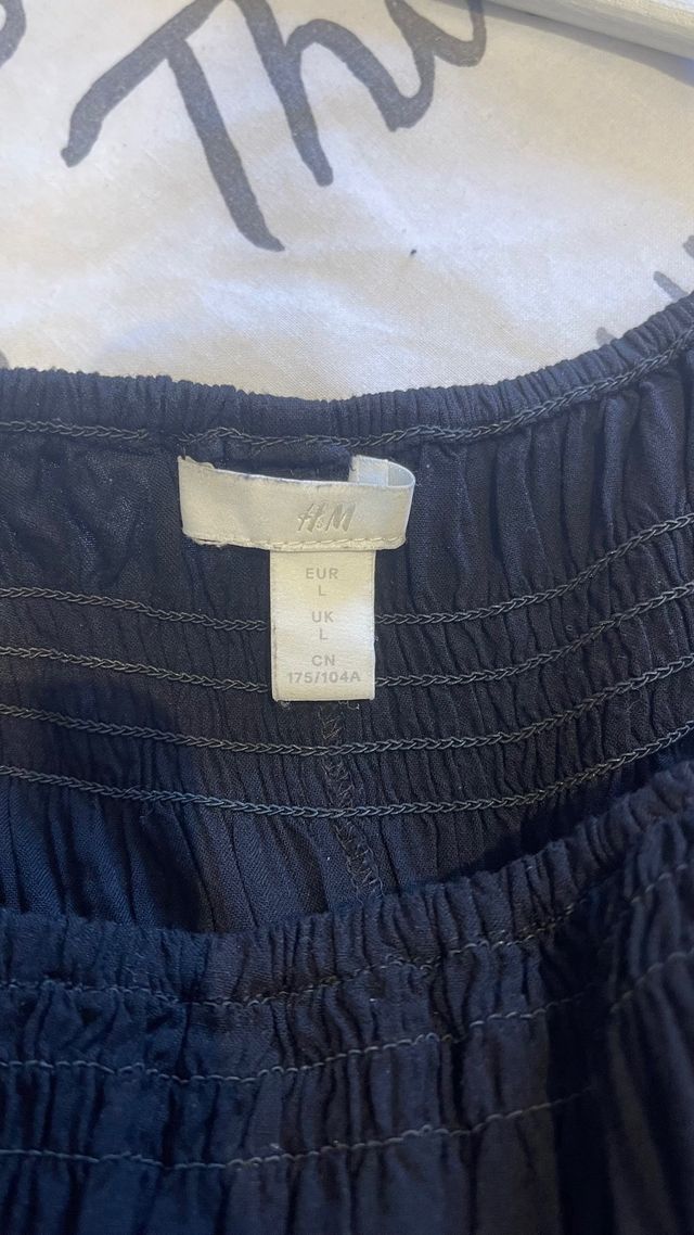 Vestido largo negro H&M Talla L