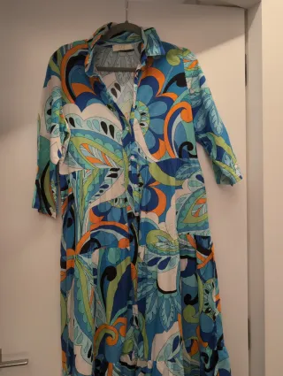 Abito camicia fantasia lungo