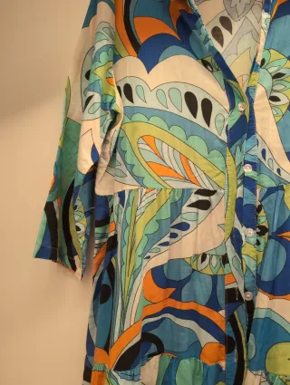 Abito camicia fantasia lungo