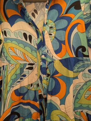 Abito camicia fantasia lungo