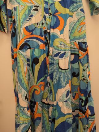 Abito camicia fantasia lungo