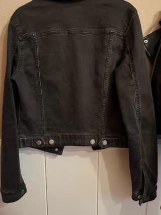 Chaqueta Vaquera Pull&Bear Negra Talla S
