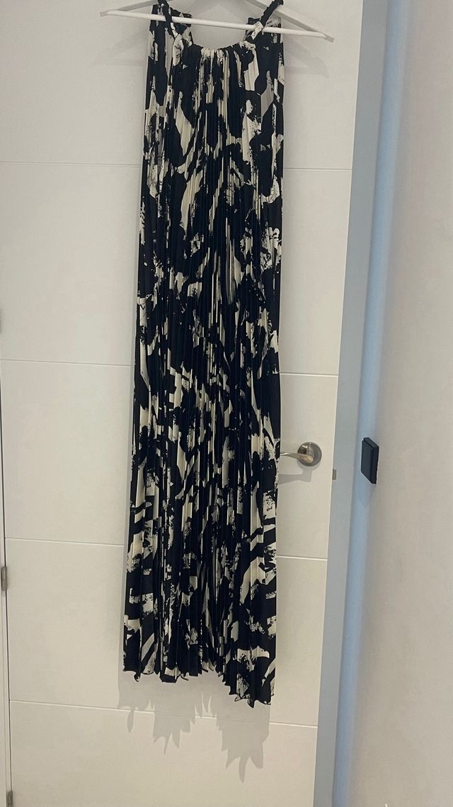 Vestido Sfera Plisado Estampado Talla L