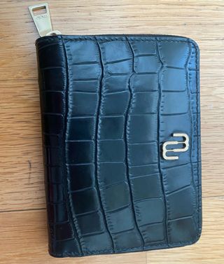 Cartera Maje piel negra cocodrilo