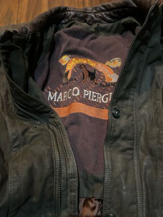 Chaqueta de piel Marco Piergi hombre marrón