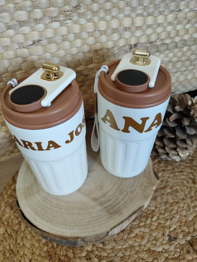Vaso termo personalizado con nombre